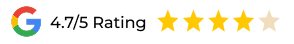 Google rating of 4.7 stars