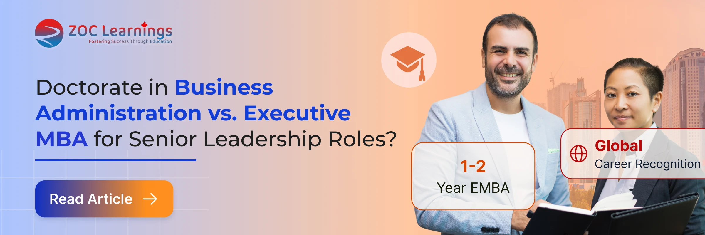 DBA vs. Executive MBA: Which Fits Your Leadership Path? blog banner